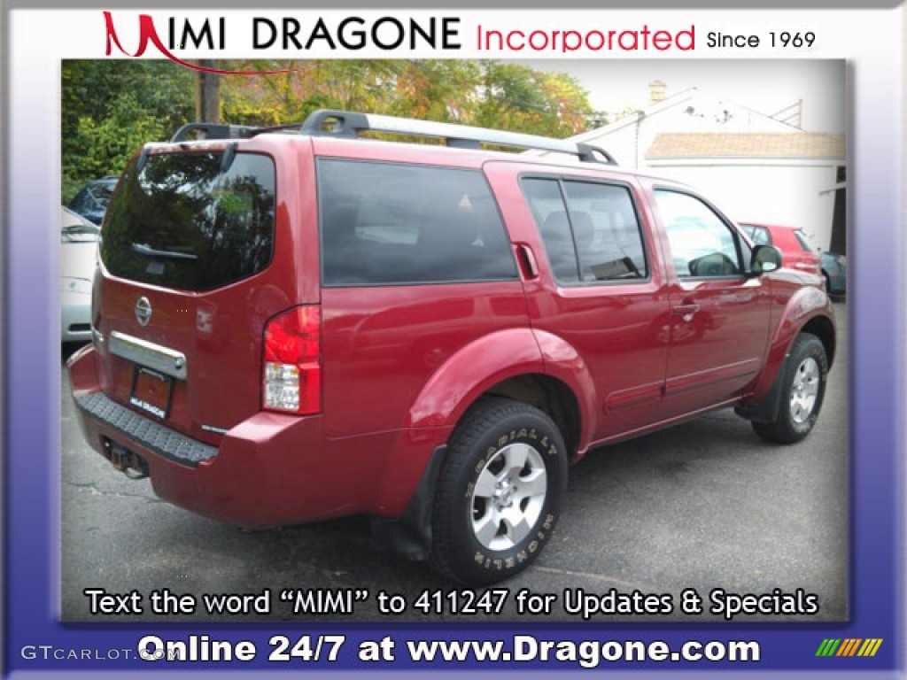 2007 Pathfinder S 4x4 - Red Brawn / Graphite photo #6