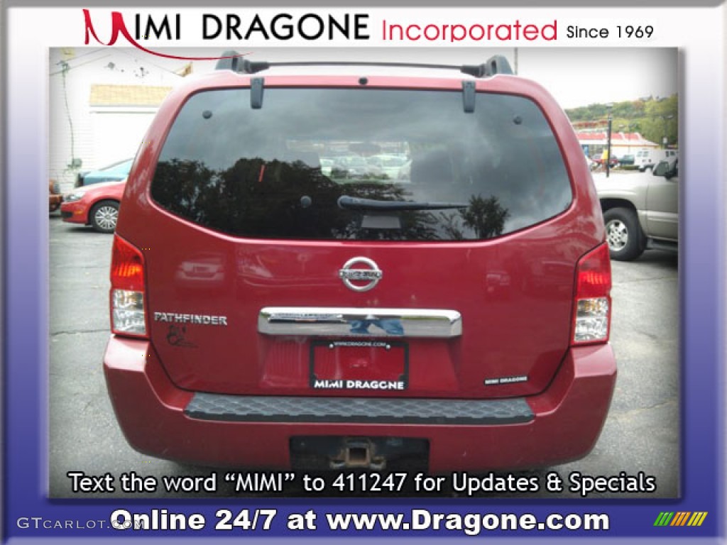 2007 Pathfinder S 4x4 - Red Brawn / Graphite photo #7