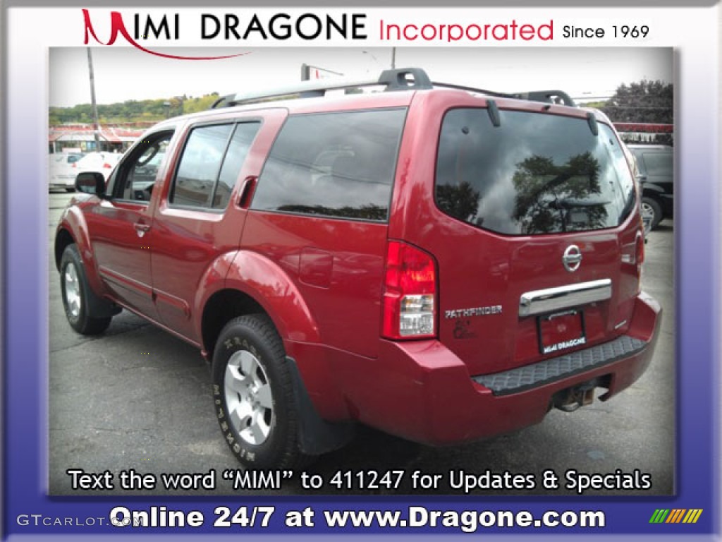 2007 Pathfinder S 4x4 - Red Brawn / Graphite photo #8