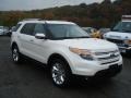 2013 White Platinum Tri-Coat Ford Explorer Limited 4WD  photo #2