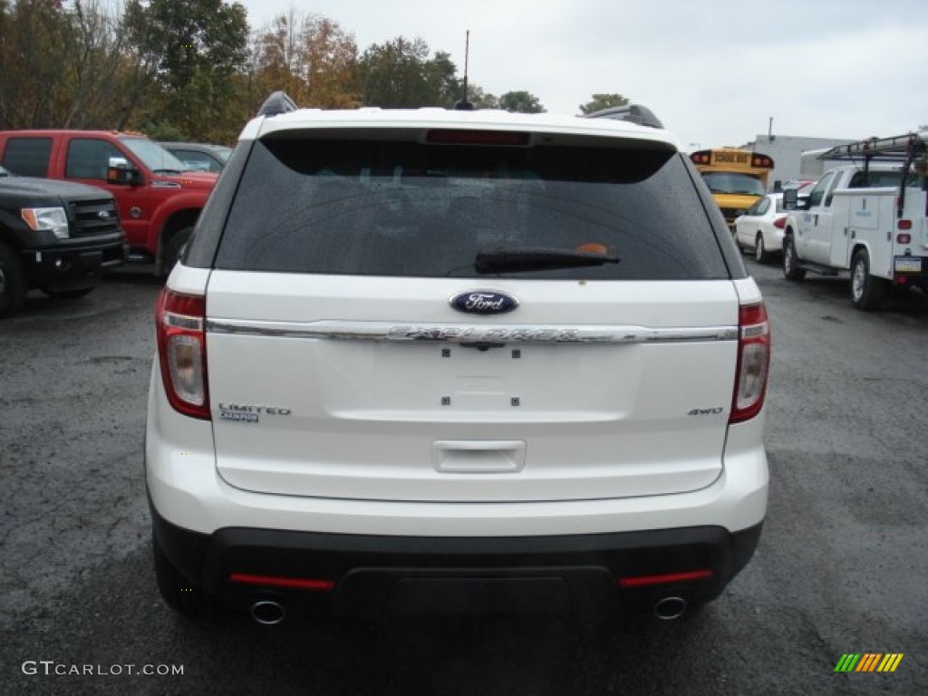 2013 Explorer Limited 4WD - White Platinum Tri-Coat / Medium Light Stone photo #7