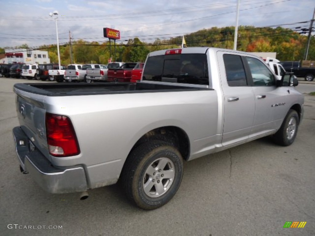 2011 Ram 1500 SLT Quad Cab 4x4 - Bright Silver Metallic / Dark Slate Gray/Medium Graystone photo #6