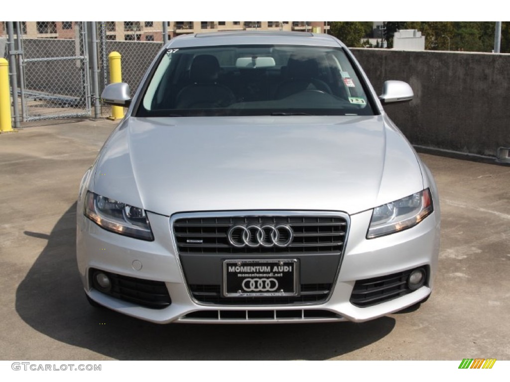 2009 A4 2.0T Premium quattro Sedan - Ice Silver Metallic / Black photo #2