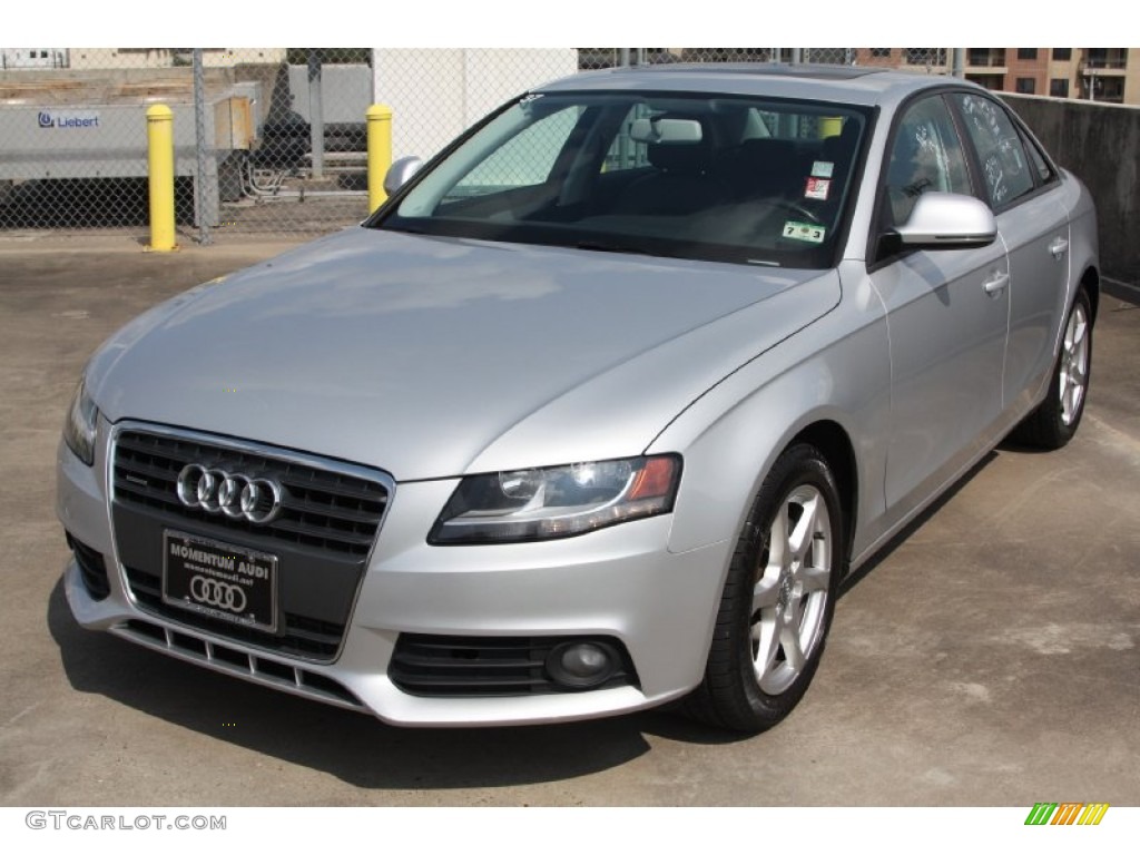 2009 A4 2.0T Premium quattro Sedan - Ice Silver Metallic / Black photo #3