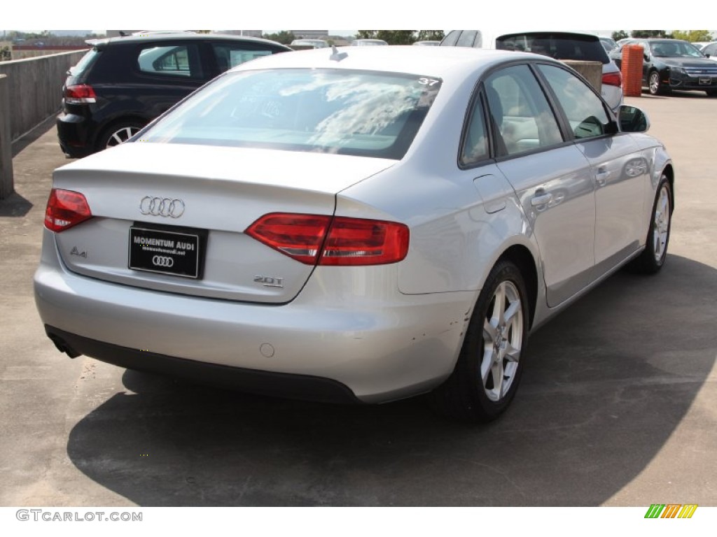 2009 A4 2.0T Premium quattro Sedan - Ice Silver Metallic / Black photo #6