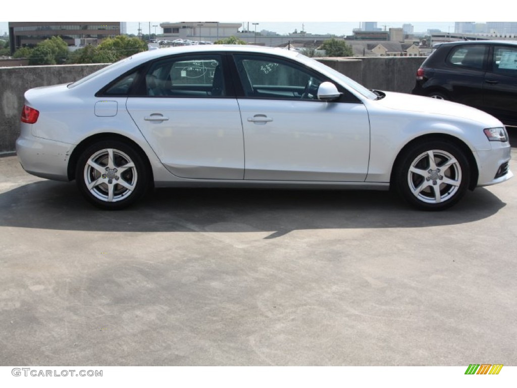 2009 A4 2.0T Premium quattro Sedan - Ice Silver Metallic / Black photo #7
