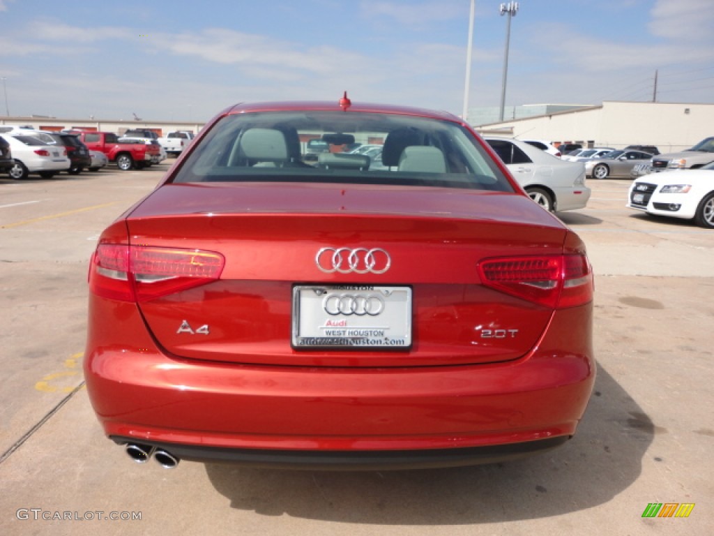 2013 A4 2.0T Sedan - Volcano Red Metallic / Titanium Gray photo #4