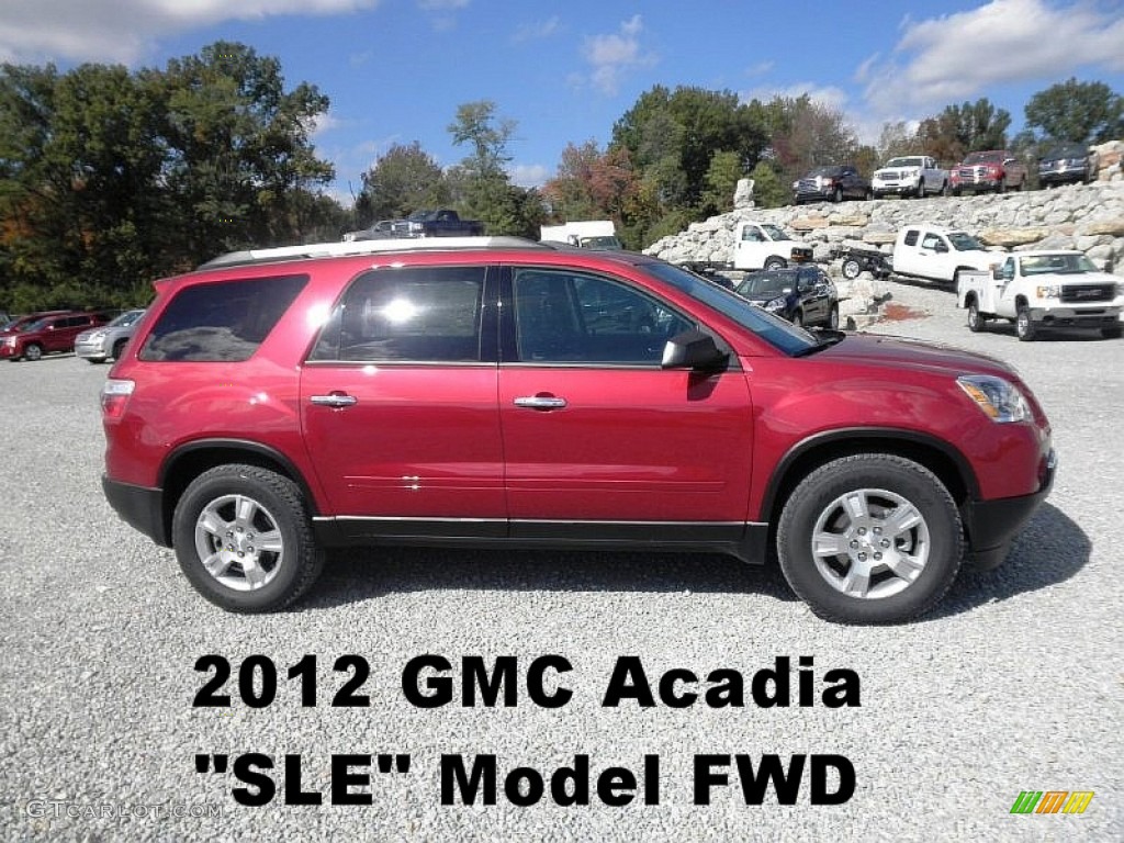 2012 Acadia SLE - Crystal Red Tintcoat / Ebony photo #1