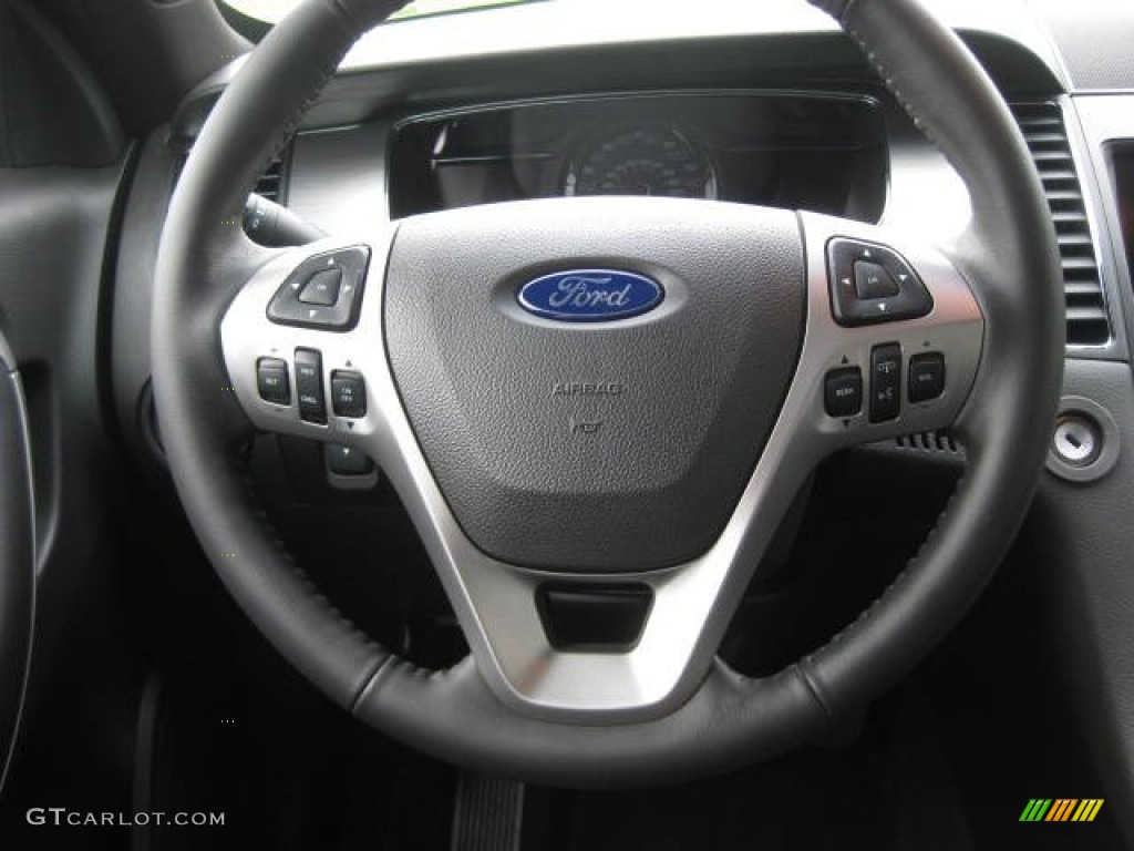 2013 Ford Taurus SEL Charcoal Black Steering Wheel Photo #72023988