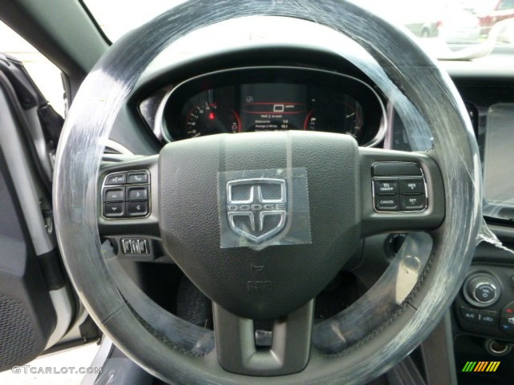 2013 Dodge Dart Limited Black Steering Wheel Photo #72024039