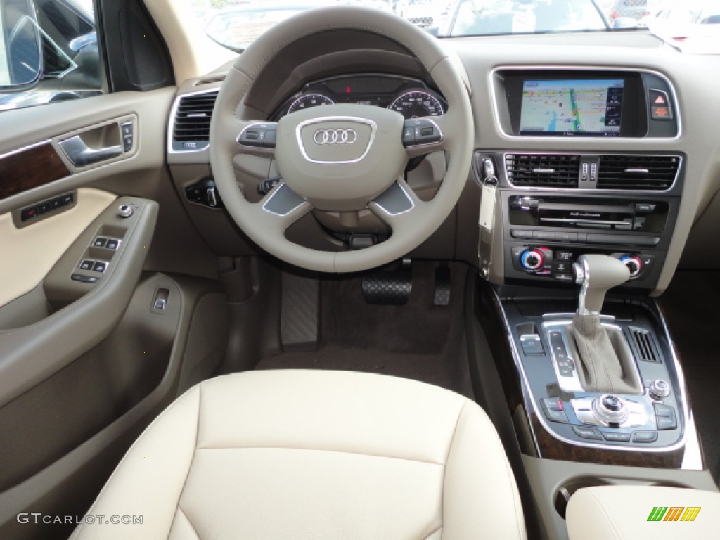 2013 Audi Q5 2.0 TFSI quattro Pistachio Beige Dashboard Photo #72025116