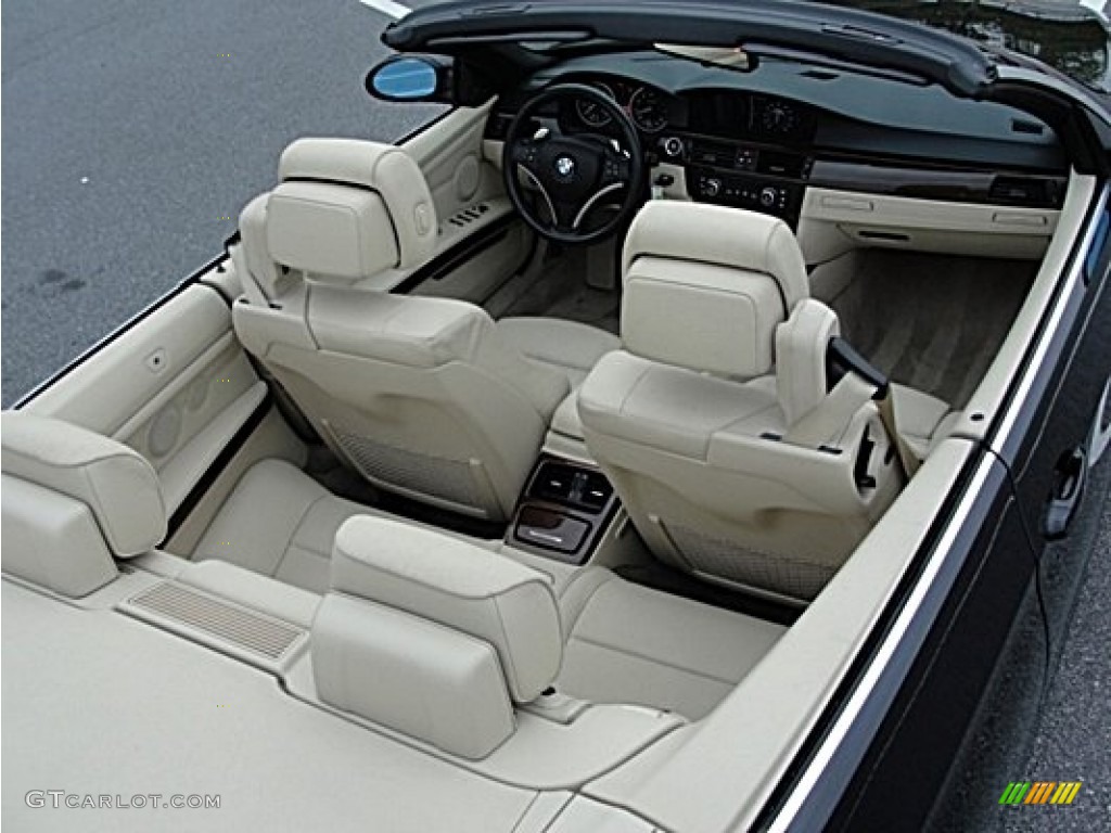 2009 3 Series 335i Convertible - Black Sapphire Metallic / Cream Beige Dakota Leather photo #7
