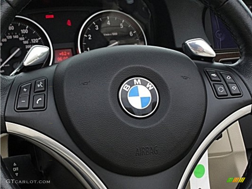 2009 3 Series 335i Convertible - Black Sapphire Metallic / Cream Beige Dakota Leather photo #16