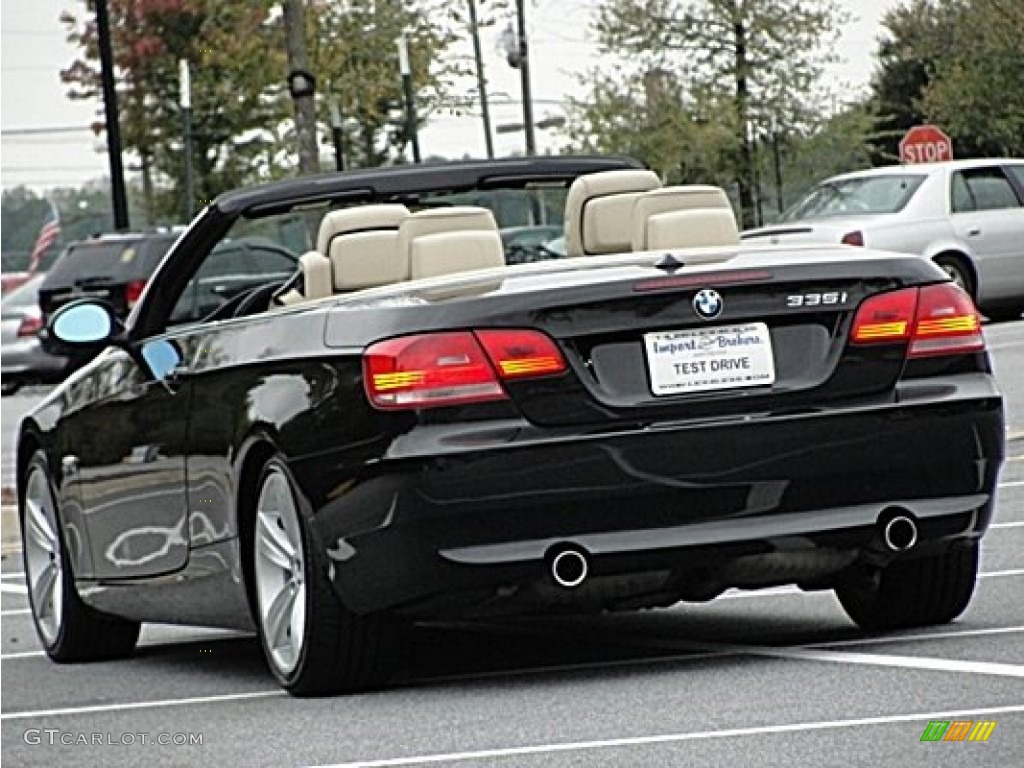 2009 3 Series 335i Convertible - Black Sapphire Metallic / Cream Beige Dakota Leather photo #27