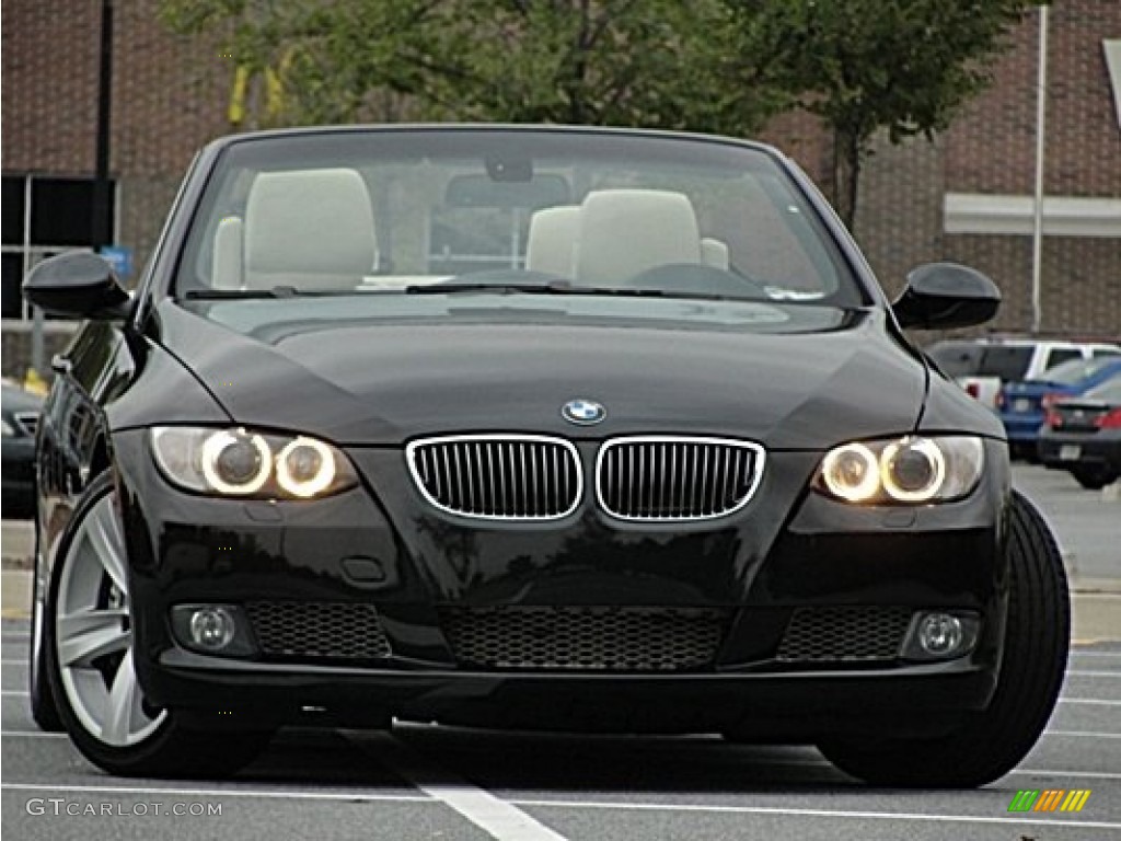 2009 3 Series 335i Convertible - Black Sapphire Metallic / Cream Beige Dakota Leather photo #30