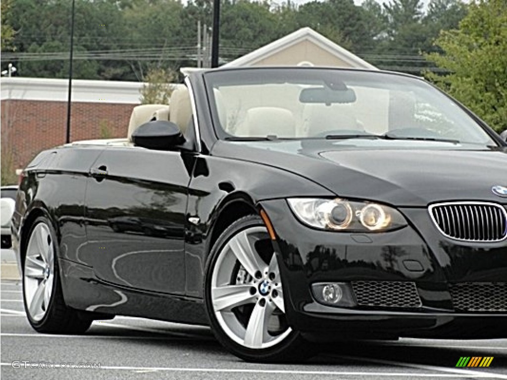 2009 3 Series 335i Convertible - Black Sapphire Metallic / Cream Beige Dakota Leather photo #31