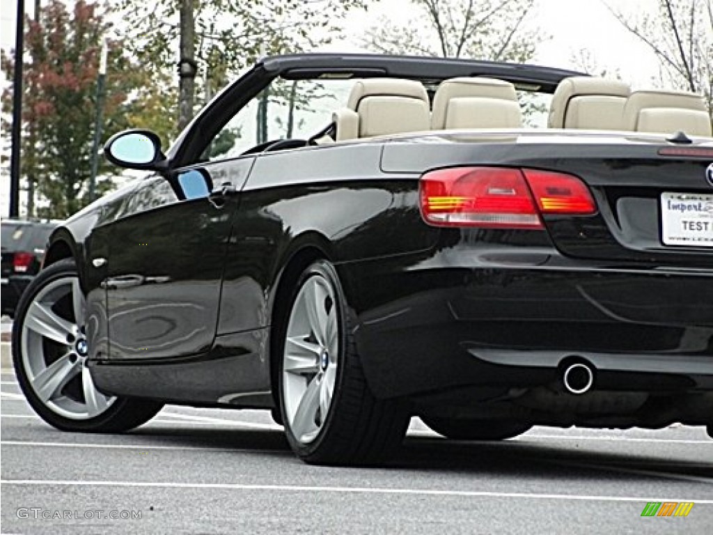 2009 3 Series 335i Convertible - Black Sapphire Metallic / Cream Beige Dakota Leather photo #32