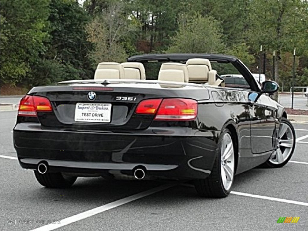 2009 3 Series 335i Convertible - Black Sapphire Metallic / Cream Beige Dakota Leather photo #34