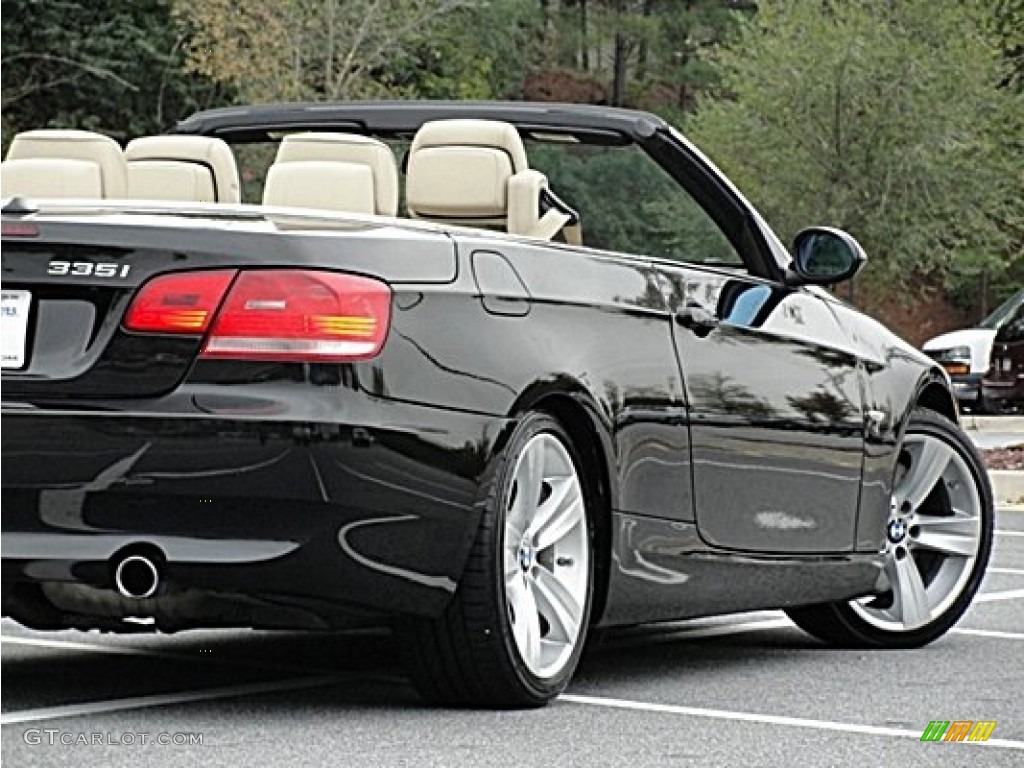2009 3 Series 335i Convertible - Black Sapphire Metallic / Cream Beige Dakota Leather photo #35