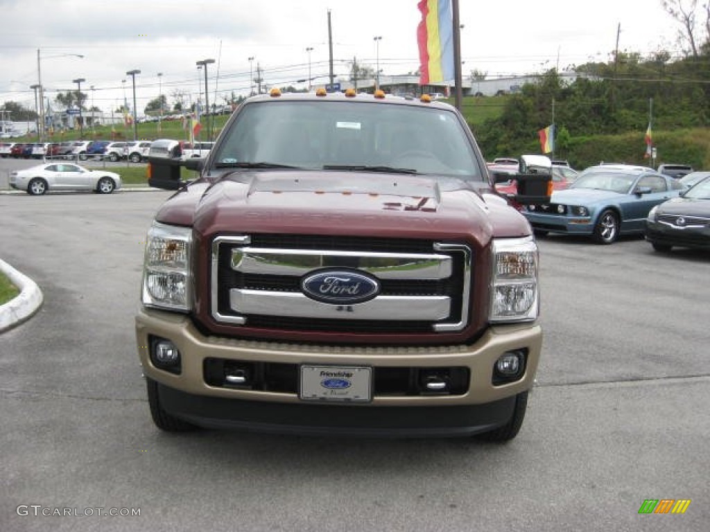 2012 F350 Super Duty King Ranch Crew Cab 4x4 Dually - Autumn Red / Chaparral Leather photo #3