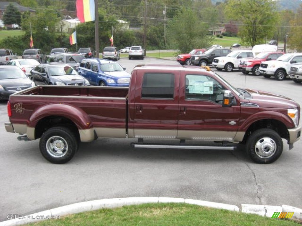 2012 F350 Super Duty King Ranch Crew Cab 4x4 Dually - Autumn Red / Chaparral Leather photo #5