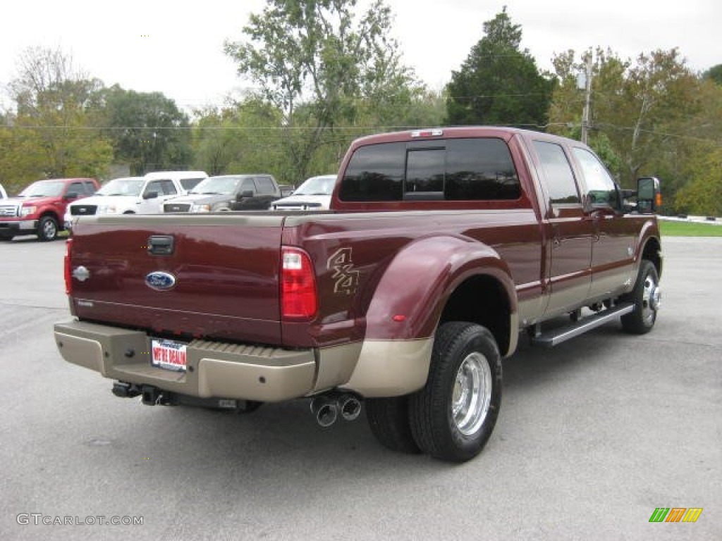 2012 F350 Super Duty King Ranch Crew Cab 4x4 Dually - Autumn Red / Chaparral Leather photo #6
