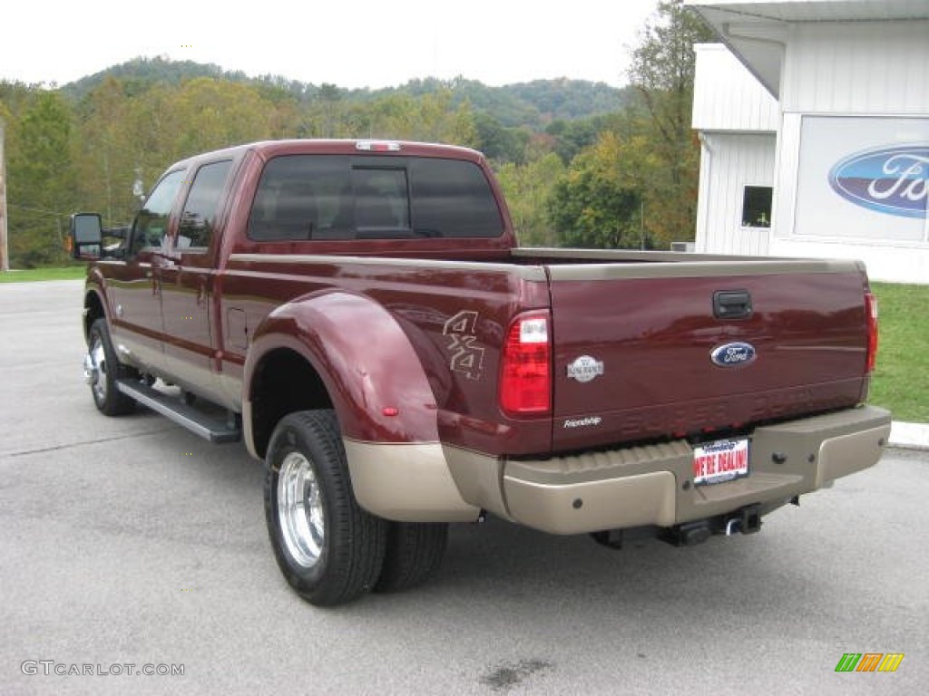 2012 F350 Super Duty King Ranch Crew Cab 4x4 Dually - Autumn Red / Chaparral Leather photo #8