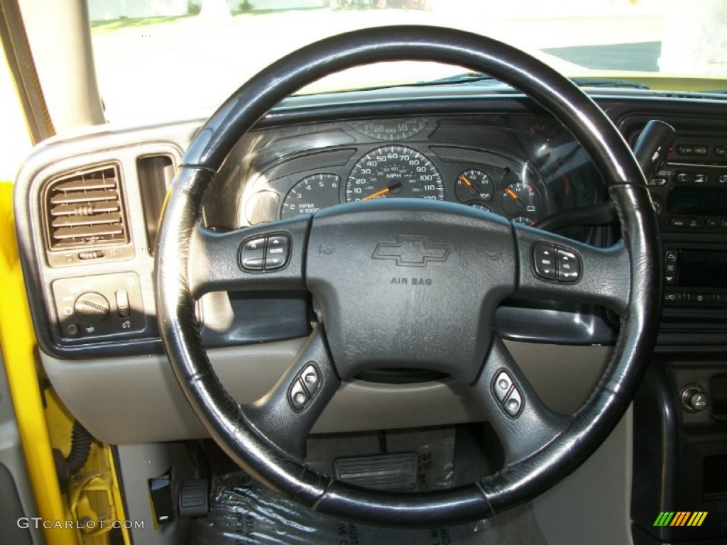 2006 Chevrolet Silverado 1500 LS Extended Cab Medium Gray Steering Wheel Photo #72027354