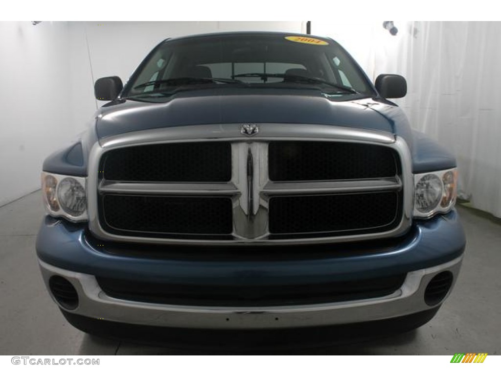 2004 Ram 1500 SLT Quad Cab 4x4 - Atlantic Blue Pearl / Dark Slate Gray photo #3