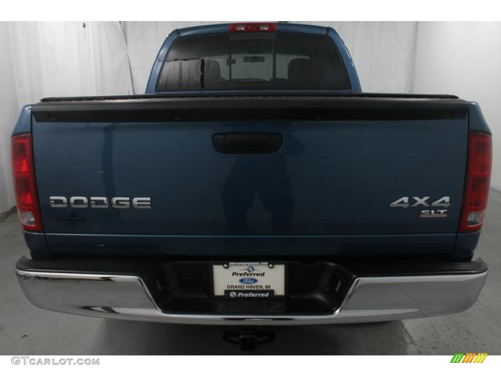 2004 Ram 1500 SLT Quad Cab 4x4 - Atlantic Blue Pearl / Dark Slate Gray photo #8