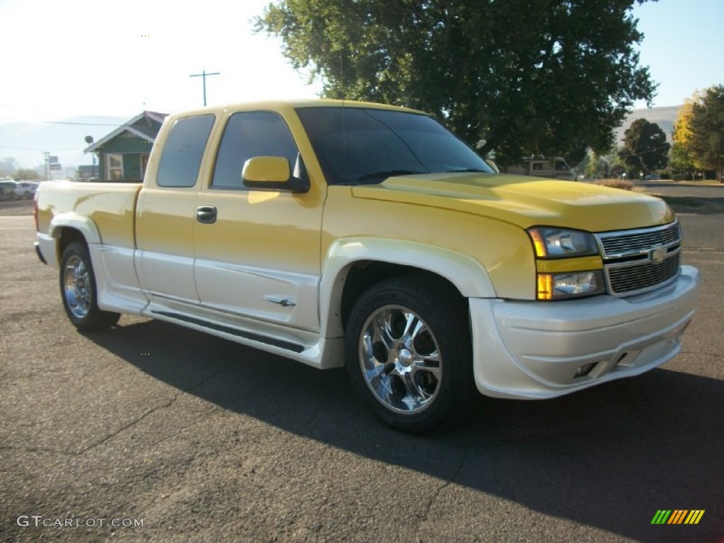 2006 Silverado 1500 LS Extended Cab - Fleet Yellow / Medium Gray photo #36