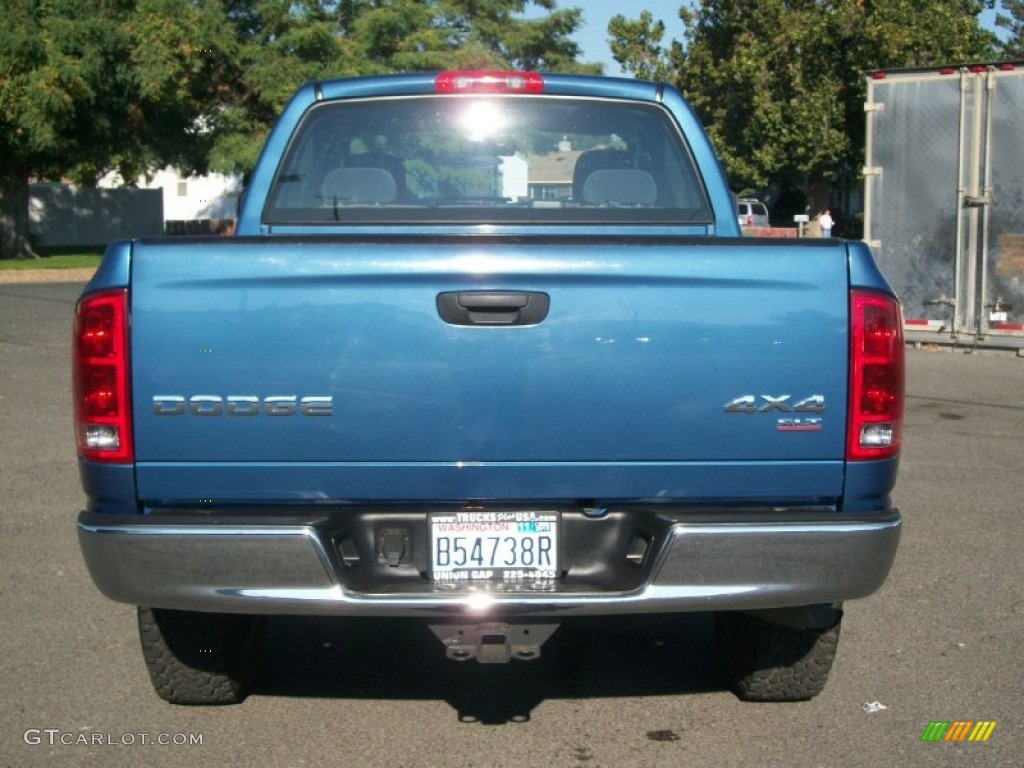 2004 Ram 1500 SLT Quad Cab 4x4 - Atlantic Blue Pearl / Dark Slate Gray photo #3