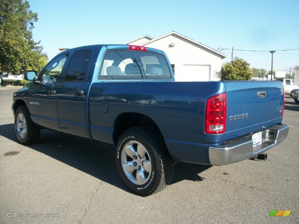 2004 Ram 1500 SLT Quad Cab 4x4 - Atlantic Blue Pearl / Dark Slate Gray photo #4