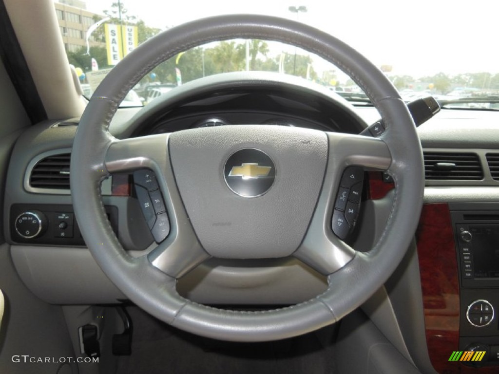 2009 Chevrolet Avalanche LTZ Light Titanium Steering Wheel Photo #72028106