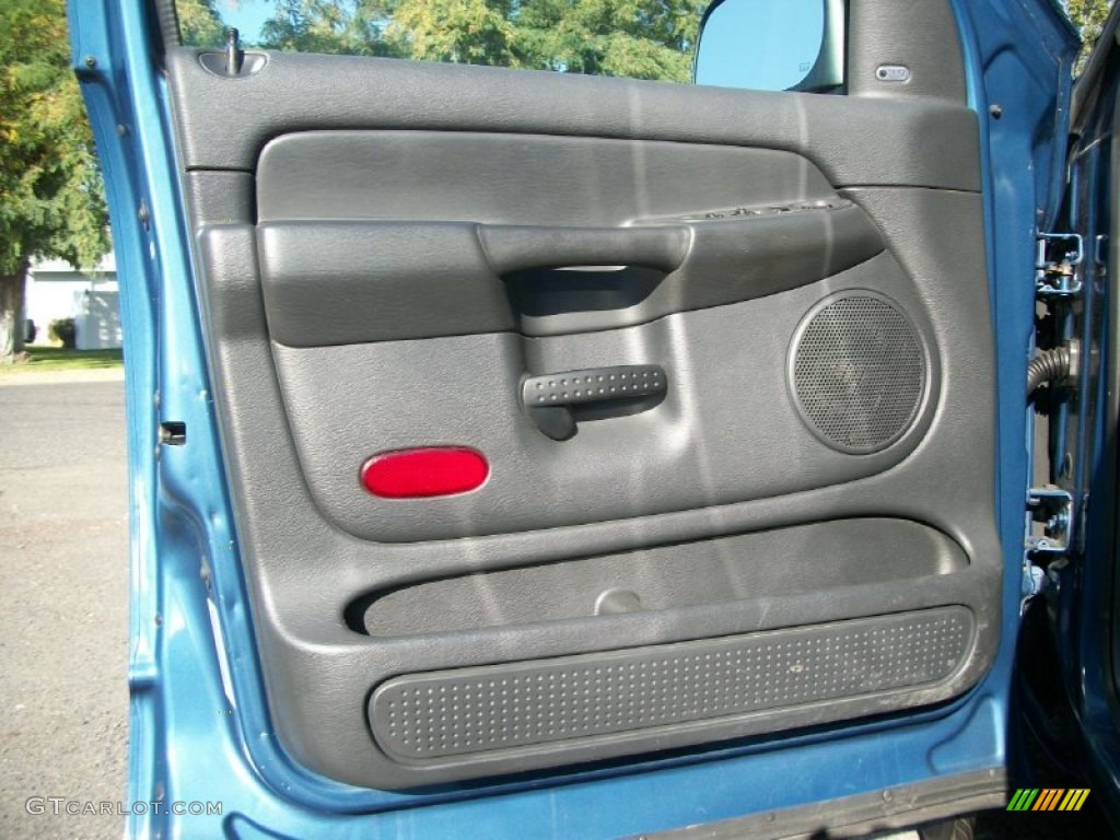 2004 Dodge Ram 1500 SLT Quad Cab 4x4 Dark Slate Gray Door Panel Photo #72028447
