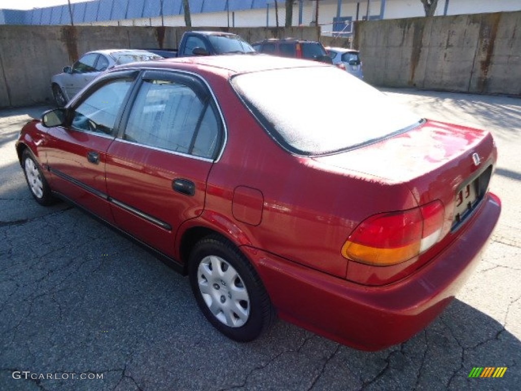 1998 Civic LX Sedan - Inza Red Pearl / Gray photo #2