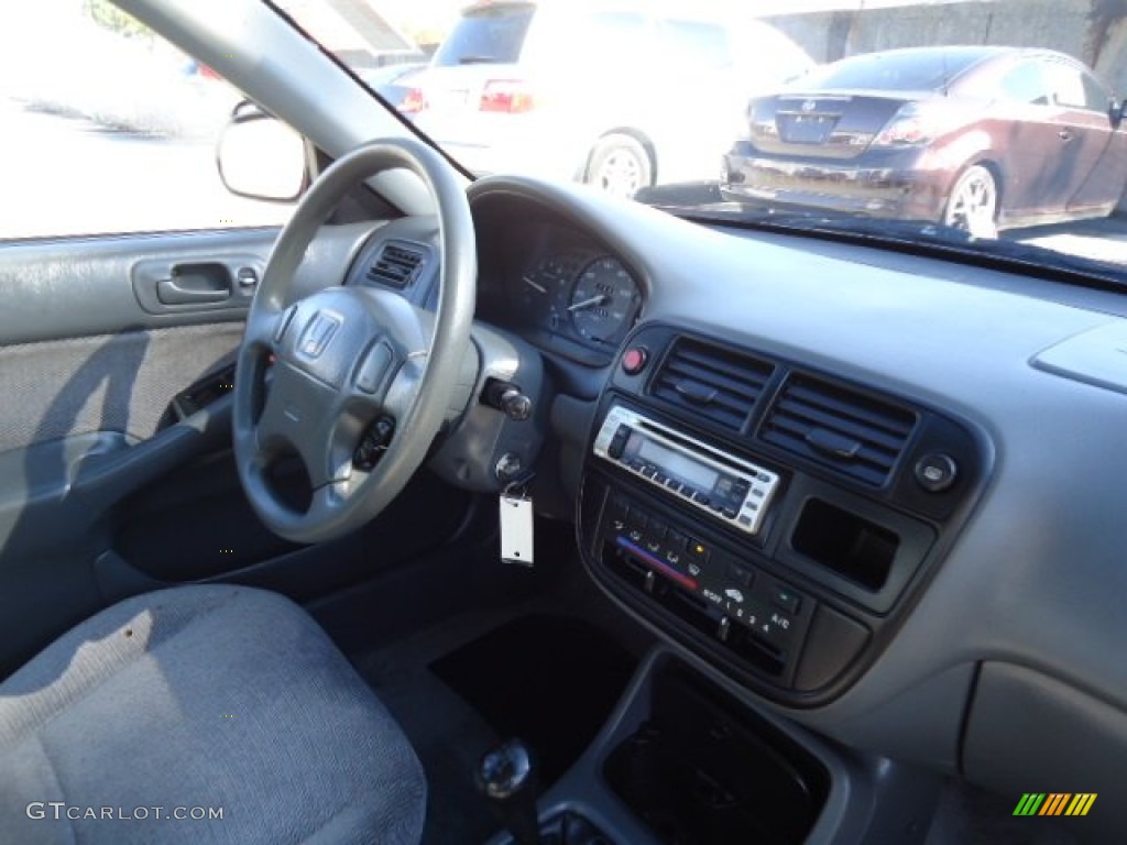 1998 Civic LX Sedan - Inza Red Pearl / Gray photo #7