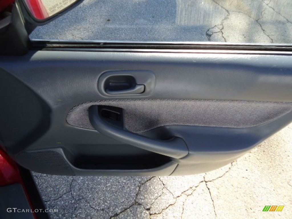 1998 Civic LX Sedan - Inza Red Pearl / Gray photo #8