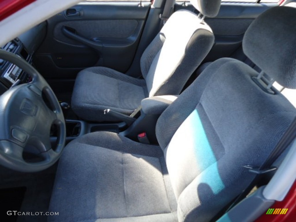 1998 Civic LX Sedan - Inza Red Pearl / Gray photo #11
