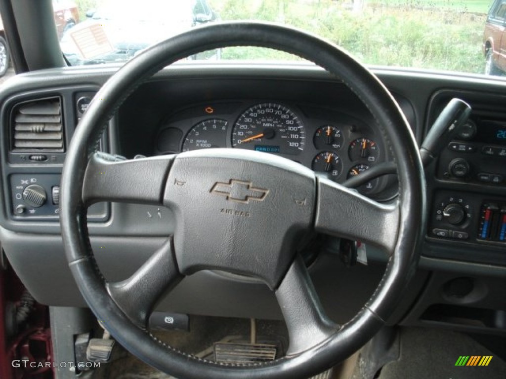 2004 Chevrolet Silverado 1500 Extended Cab 4x4 Dark Charcoal Steering Wheel Photo #72029124