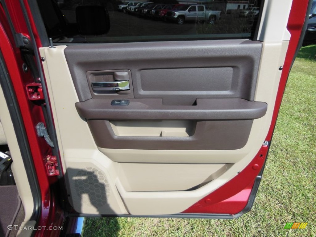 2011 Ram 1500 Big Horn Crew Cab - Deep Cherry Red Crystal Pearl / Light Pebble Beige/Bark Brown photo #9