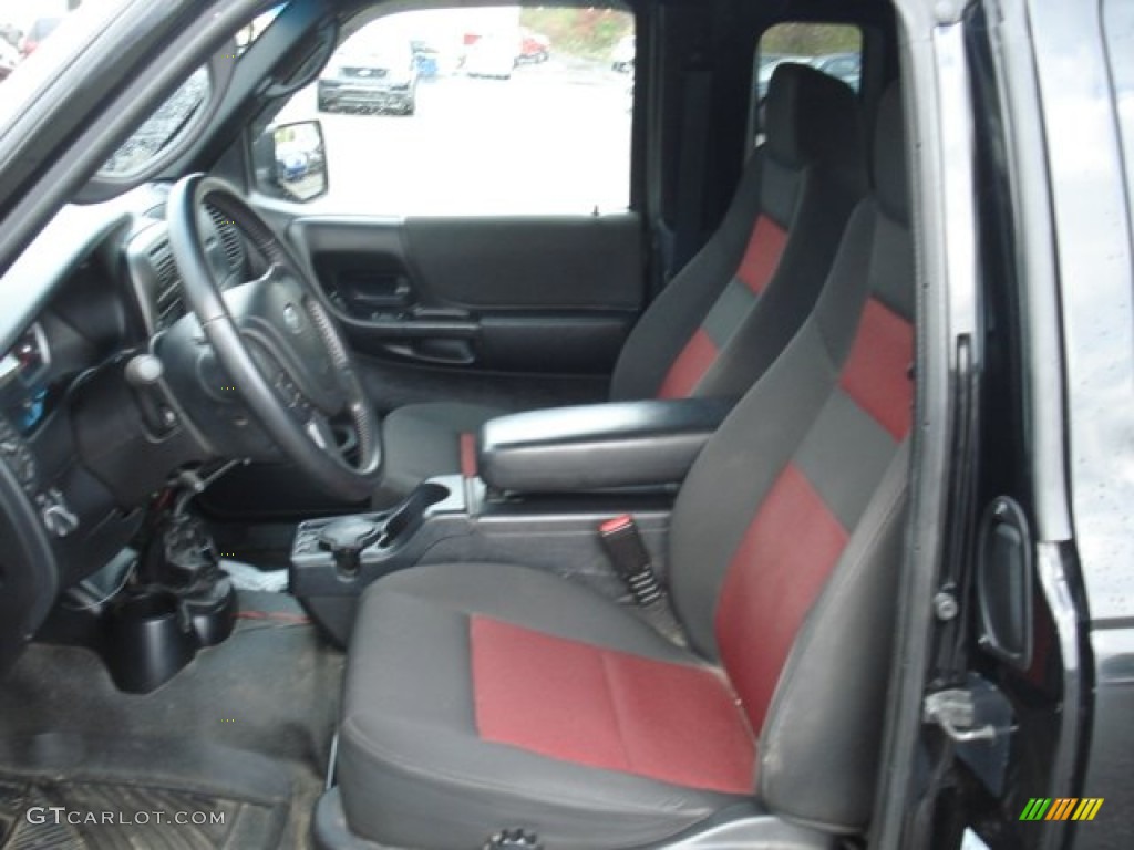 Ebony Black/Red Interior 2006 Ford Ranger FX4 SuperCab 4x4 Photo #72029840