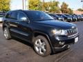 2013 Brilliant Black Crystal Pearl Jeep Grand Cherokee Overland 4x4  photo #2