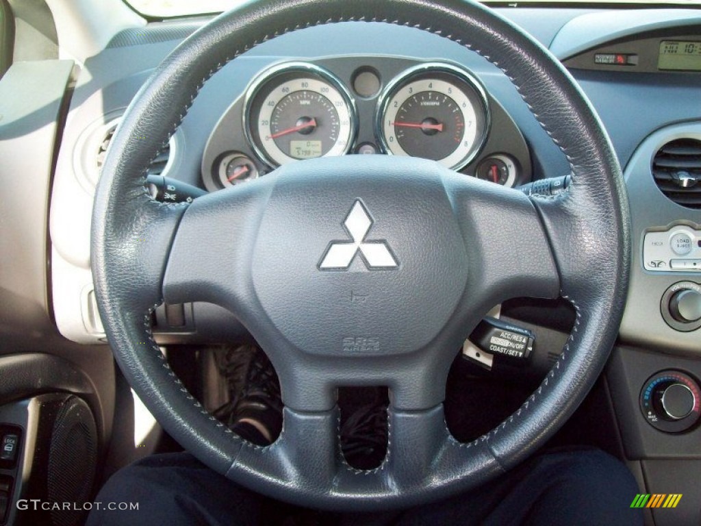 2008 Mitsubishi Eclipse GS Coupe Dark Charcoal Steering Wheel Photo #72033897
