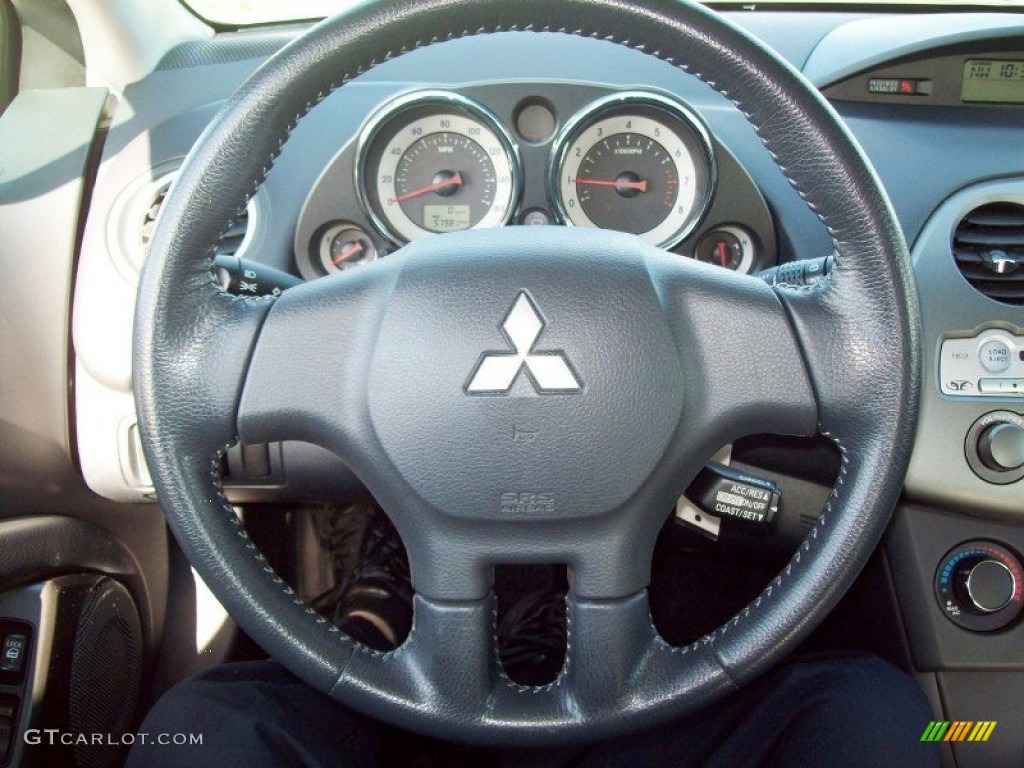2008 Mitsubishi Eclipse GS Coupe Dark Charcoal Steering Wheel Photo #72033897