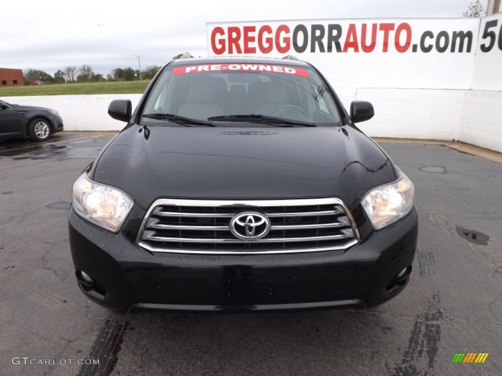 2009 Highlander Sport - Black / Sand Beige photo #2