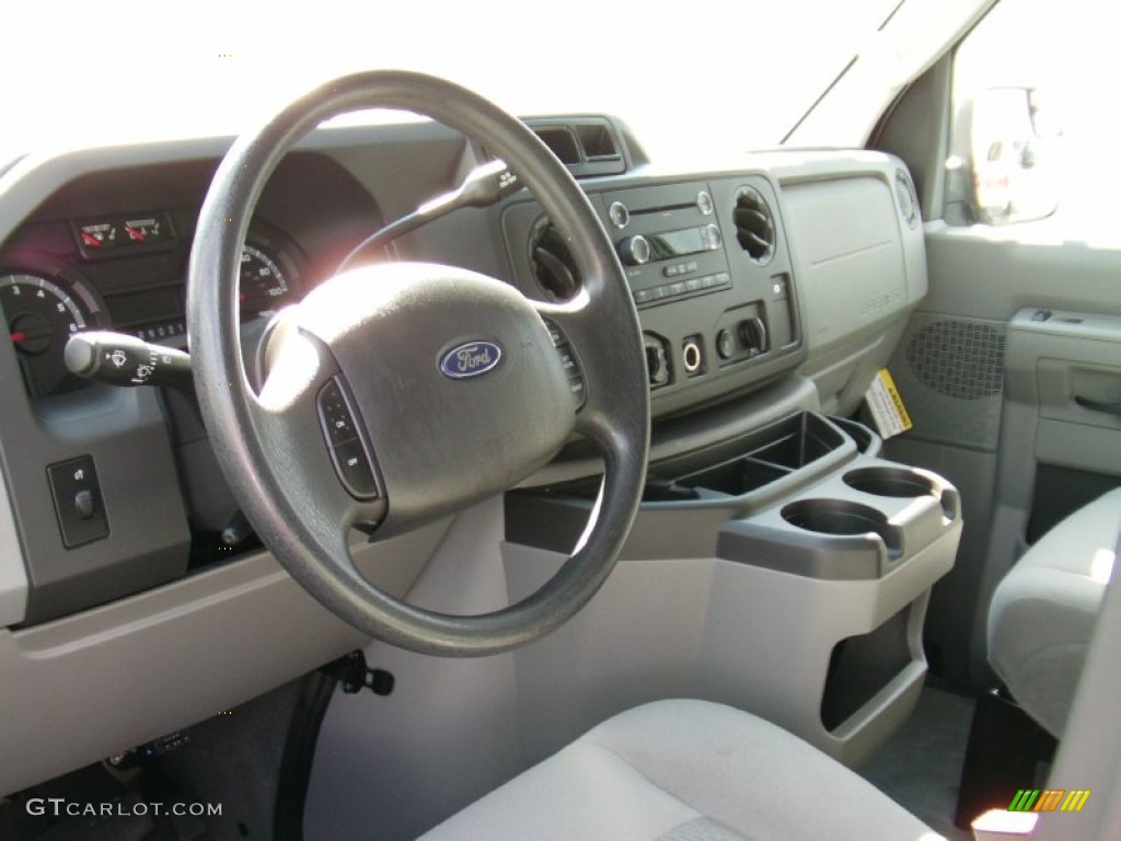 2012 Ford E Series Van E350 XLT Passenger Medium Flint Steering Wheel Photo #72042162