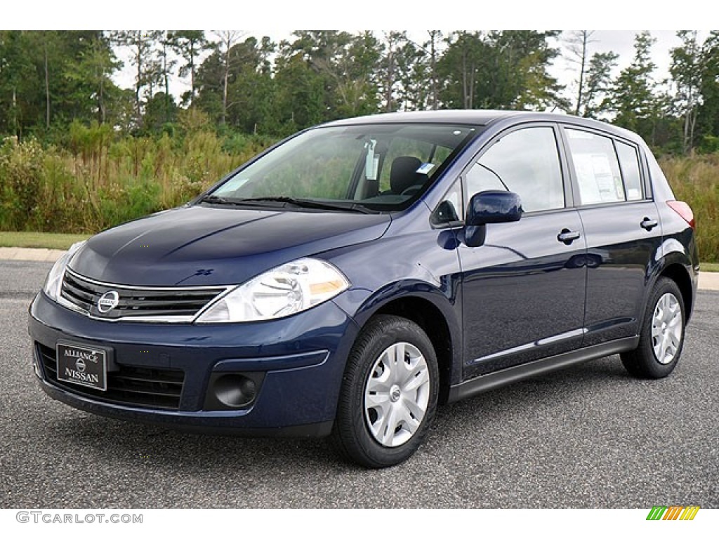 2012 Versa 1.8 S Hatchback - Blue Onyx Metallic / Charcoal photo #1