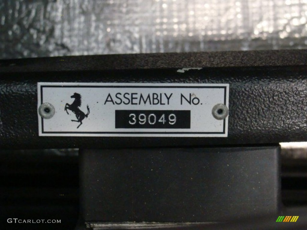 2000 Ferrari 360 Modena Info Tag Photo #72042676