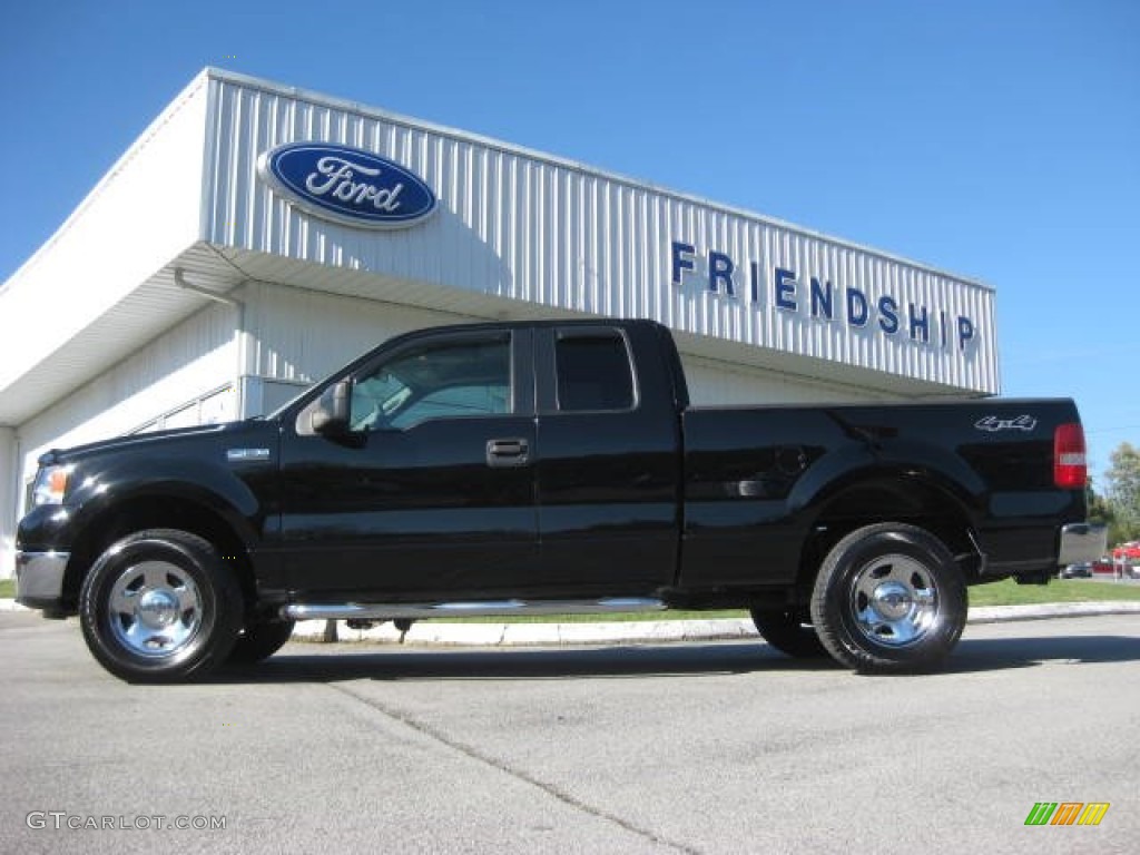 2006 F150 XLT SuperCab 4x4 - Black / Medium Flint photo #1